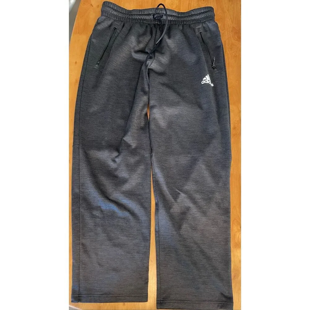 Adidas Sweatpants Men Large Gray Climawarm Straight Leg Athletic Pants‎